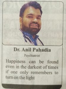 Dr Anil Pahadia Best psychiatrist in Jaipur